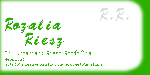 rozalia riesz business card
